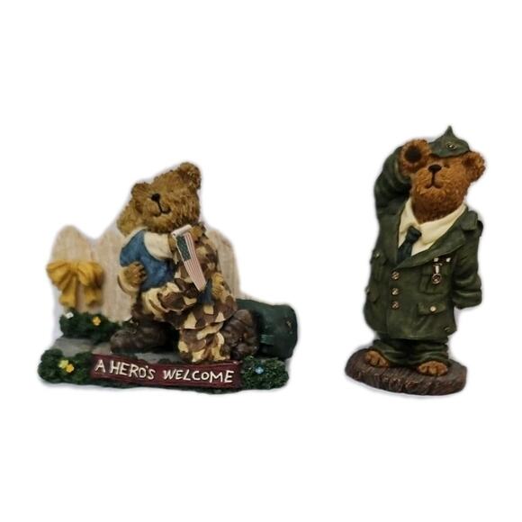 Boyds Bears & Friends The Bearstone Collection A Hero's Welcome Billy Bearyproud - Picture 1 of 13